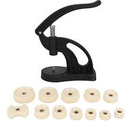 MISDBOUBM Watch Case Press Closer, Watchmaker Battery Replacement Tool, Precision Back Case Cover Presser with 12 Interchangeable Dies for Snap - On and Press - Fit Watch Backs, Chrome - Van