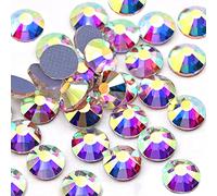 MISDONR Lot de 1440 strass thermocollants en cristal AB SS16 4 mm à dos plat pour vêtements, chaussures, travaux manuels