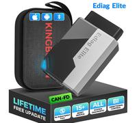 【Mise à jour gratuite à vie】KINGBOLEN EDIAG ELITE OBD2 Scanner, outil de diagnostic automobile pour tous les systèmes, 15 fonctions de réinitialisation, protocole bidirectionnel CANFD Ediag Elite Cabl