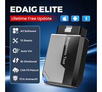 【Mise à jour gratuite à vie】KINGBOLEN Ediag Elite Outil de diagnostic automobile bidirectionnel avec 15 fonctions de réinitialisation et mise à jour gratuite à vie pour tous les systèmes Ediag Elite
