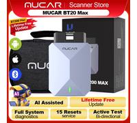MUCAR BT200 Max OBD2, mise à jour gratuite à vie, Scanner CAN FD, contrôle bidirectionnel, outil de Diagnostic pour tous les systèmes, réinitialisation 15 pour toutes les voitures 5pcs BT200 Max