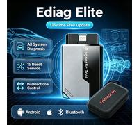 Mise à jour gratuite à vie, scanner OBD2 KINGBOLEN Ediag Elite, compatible avec les systèmes Android et iOS, scanner complet du système automobile avec 15 services de réinitialisation, prise en charge