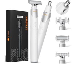 [Mise à niveau 2025] Kit de tondeuse pour poils du corps et du nez, rasoir électrique tout-en-un pour barbe de voyage pour homme, charge rapide, rasoir indolore rechargeable sans fil, étanche, humide