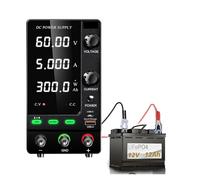Mise à niveau de la charge de la batterie Alimentation CC réglable Interrupteur de sortie en option Charge rapide USB Type-C 30 V 10 A 60 V 120 V Affichage précis(Upgrade 60V5A)