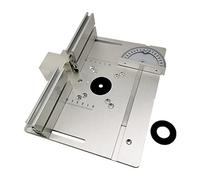 Mise à niveau de la plaque d'insertion de la Table de toupie en aluminium avec jauge à onglets et jauge de Tenon et clôture for les bancs de travail(3P - Silver)