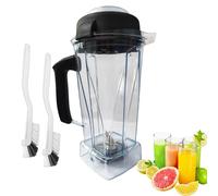 Mise à niveau pour carafe Vitamix 1,8 l, remplacement pour Vitamix 5200 5000 6500 7500 Pro500 750 Vita-Prep VM0101 VM0102 VM0103 VM0197 E310 320 Asymétrique 172 Conteneur Tasse avec 2 brosses de