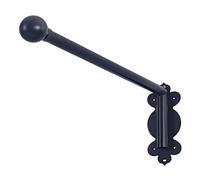 Mise à Niveau Tringle à Rideau Pivotante 28mm Diamètre, à Toute épreuve Bras Oscillant Tringle à Rideau avec Embout Rond Métal Présentoir à Rideaux -90CM