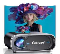 [Mise au point automatique AI + cache d'objectif automatique] Projecteur 4K avec WiFi et Bluetooth, projecteur d'extérieur Goiaey 1200 ANSI, Keystone automatique et zoom 50 % à 100 %, projecteur