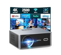 [Mise au point électrique/clé automatique] Projecteur avec WiFi et Bluetooth, 650 ANSI natif 1080p 4K, compatible avec projecteurs de films extérieurs, dernière intervention, max 1140 pouces