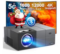 [Mise au point électrique] Projecteur avec WiFi et Bluetooth, 20 000 lm natif 1080p Projecteur d'extérieur YOWHICK Portable Movie Smart Projecteur, projecteur domestique 4K pris en charge pour