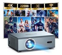 [Mise au Point électrique] Support de projecteur 4K avec WiFi6 et Bluetooth 5.3, 22 000 L pour Une Utilisation en extérieur Vidéo Film, OWNKNEW Dernière Action Air Game Projecteur, Correction