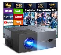 [Mise au point électrique] WiFi Bluetooth Projecteur Natif 1080P 20000LM Portable Smart Projecteur YOWHICK Film Projecteur Compatible avec Téléphone/TV Stick