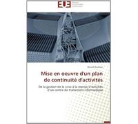 Mise En Oeuvre D'un Plan De Continuité D'activités