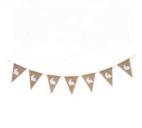 Mise en page de fenêtre lapin cheminée de Pâques sept scènes bricolage fanion décoration maison jardin drapeaux supports pour l'extérieur