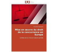 Mise En ¿Uvre Du Droit De La Concurrence En Europe