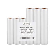Mise sous vide Sac sous vide alimentaire, Automatique, Rouleaux d'emballage pour Machine sous vide 3 Packs 28cm x 300cm et 3 Packs 20cm x 300cm pour Économiseur de nourriture