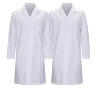 MISEMIYA Bata Medico Hombre 2-1816 Medical Lab Coat, Blanc, Medium (Lot de 2) Homme