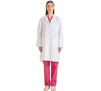 Misemiya - Blouse Blanche Chimie Femme - Blouse medicale Femme Blouse de Travail Femme Q8161 - Medium, Blanc