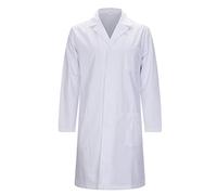 Misemiya - Blouse Travail Monsieur COL Revers Manches Longues Uniforme Clinique HÔPITAL Nettoyage VÉTÉRINAIRE SANTÉ HÔTELLERIE Ref: 816 - Medium, Blanc 21