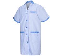 Misemiya - Blouse Travail Monsieur COL Revers Manches Longues Uniforme Clinique HÔPITAL Nettoyage VÉTÉRINAIRE SANTÉ HÔTELLERIE Ref: 816 - Medium, Bleu Clair 68