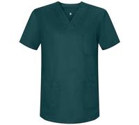 Misemiya Casaca Sanitaire Unisexe 817 T-Shirt de Service médical, Vert Foncé, XXL Mixte