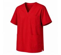 Misemiya Casaque Médicale Unisexe Extensible pour Infirmiers et Professionnels de Santé (94% Polyester, 6% Élasthanne) - 1689, Rouge, L