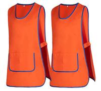 Misemiya - Colis 2 Unités - Nettoyage Tablier Travail Uniforme Nettoyage MÉDICAL Clinique VÉTÉRINAIRE SANITAIRE HOSPITALITÉ- Ref.868 - Large, Orange 21