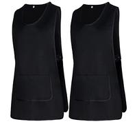 Misemiya - Colis 2 Unités - Nettoyage Tablier Travail Uniforme Nettoyage MÉDICAL Clinique VÉTÉRINAIRE SANITAIRE HOSPITALITÉ- Ref.868 - Medium, Noir 21