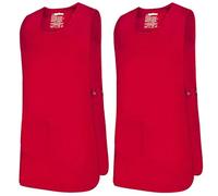 Misemiya - Colis 2 Unités - Nettoyage Tablier Travail Uniforme Nettoyage MÉDICAL Clinique VÉTÉRINAIRE SANITAIRE HOSPITALITÉ- Ref.868 - Medium, Rouge