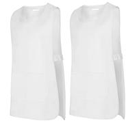 Misemiya - Colis 2 Unités - Nettoyage Tablier Travail Uniforme Nettoyage MÉDICAL Clinique VÉTÉRINAIRE SANITAIRE HOSPITALITÉ- Ref.868 - Large, Blanc 21