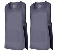 Misemiya - Colis 2 Unités - Nettoyage Tablier Travail Uniforme Nettoyage MÉDICAL Clinique VÉTÉRINAIRE SANITAIRE HOSPITALITÉ- Ref.868 - Medium, Gris