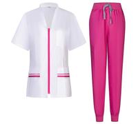 Misemiya - Ensemble de Gommage pour Femme - Uniforme médical pour Femme avec Chemise et - Uniforme médical avec Haut et Pantalon - 712-8316 - X-Large, Fuchsia 21