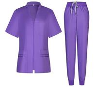 Misemiya - Ensemble de Gommage pour Femme - Uniforme médical pour Femme avec Chemise et - Uniforme médical avec Haut et Pantalon - 712-8316 - Medium, Lilas