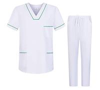 Misemiya - Ensemble Uniformes Unisexe Blouse - Uniforme Médical avec Haut et Pantalon - Ref.6601-6602 - Small, Vert 22
