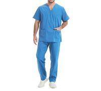 Misemiya - Ensemble Uniformes Unisexe Blouse - Uniforme Médical avec Haut et Pantalon - Ref.6801-6802 - X-Large, Bleu Clair 68