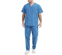 Misemiya - Ensemble Uniformes Unisexe Blouse - Uniforme Médical avec Haut et Pantalon - Ref.6801-6802 - X-Large, Ciel Bleu