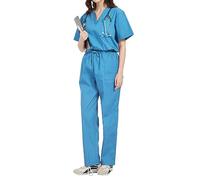 Misemiya - Ensemble Uniformes Unisexe Blouse - Uniforme Médical avec Haut et Pantalon - Ref.6801-6802 - XX-Large, Bleu clair 68