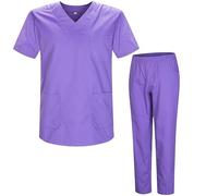 Misemiya - Ensemble Uniformes Unisexe Blouse - Uniforme Médical avec Haut et Pantalon - Ref.8178-5XL, Lilas 21