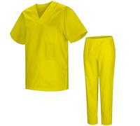 Misemiya - Ensemble Uniformes Unisexe Blouse - Uniforme Médical avec Haut et Pantalon - Ref.8178 - Small, Jaune