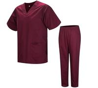 Misemiya - Ensemble Uniformes Unisexe Blouse - Uniforme Médical avec Haut et Pantalon - Ref.8178 - X-Large, Grenat 21
