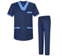 Misemiya - Ensemble Uniformes Unisexe Blouse - Uniforme Médical avec Haut et Pantalon - Ref.8178 - X-Small, Bleu Marine 68