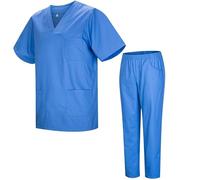 Misemiya - Ensemble Uniformes Unisexe Blouse - Uniforme Médical avec Haut et Pantalon - Ref.8178 - XX-Large, Bleu Clair 21
