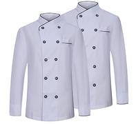 Misemiya - Forfait 2 UNITÉS - Veste DE Chef Femme - Uniformes DE Chef Femme Veste DE Cuisine Femme - Uniforme d'accueil - Ref.844 - Large, Blanc
