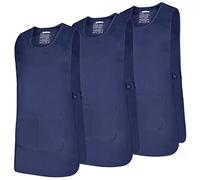 Misemiya - Forfait 3 Unités - Tablier Nettoyage Uniforme DE Travail Clinique HÔPITAL Nettoyage VÉTÉRINAIRE SANTÉ HÔTELLERIE - Ref.868 - Large, Bleu Marine