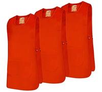 Misemiya - Forfait 3 Unités - Tablier Nettoyage Uniforme DE Travail Clinique HÔPITAL Nettoyage VÉTÉRINAIRE SANTÉ HÔTELLERIE - Ref.868 - Medium, Orange
