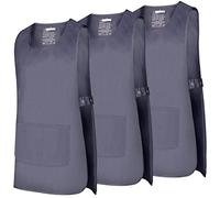 Misemiya - Forfait 3 Unités - TABLIER NETTOYAGE UNIFORME DE TRAVAIL CLINIQUE HÔPITAL NETTOYAGE VÉTÉRINAIRE SANTÉ HÔTELLERIE - Ref.868 - X-Large, Gris