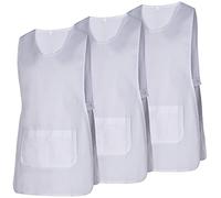 Misemiya - Forfait 3 Unités - Tablier Nettoyage Uniforme DE Travail Clinique HÔPITAL Nettoyage VÉTÉRINAIRE SANTÉ HÔTELLERIE - Ref.868 - Large, Blanc 21