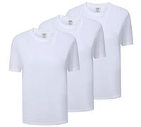 Misemiya Lot de 3 t-Shirts à Manches Courtes 100% Coton 3-TS135, Blanc, XXL