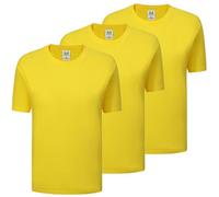 Misemiya Lot de 3 t-Shirts à Manches Courtes 100% Coton 3-TS135, Citronier, L