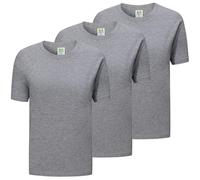 Misemiya Lot de 3 t-Shirts à Manches Courtes 100% Coton 3-TS135, Gris, M